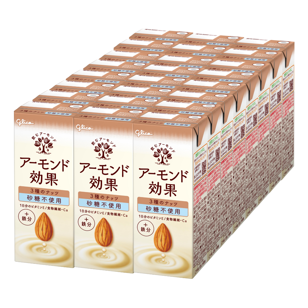 アーモンド効果　砂糖不使用　96個　2024.9月　一個あたり104円 定期】アーモンド効果 3種のナッツ砂糖不使用 200ml 24本 RN